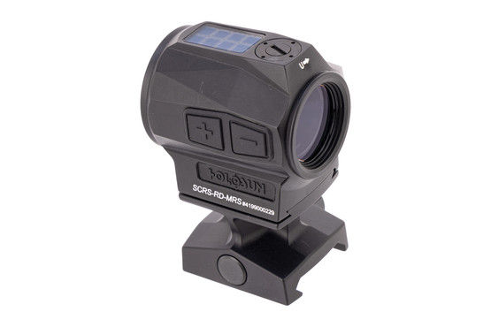 Holosun SCRS Multi-Reticle Red Dot Sight features push buttons for adjustments.